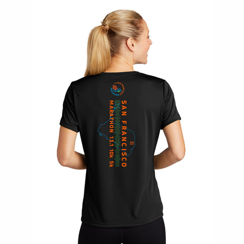 SFM Women's Tech Tee -Black- Course