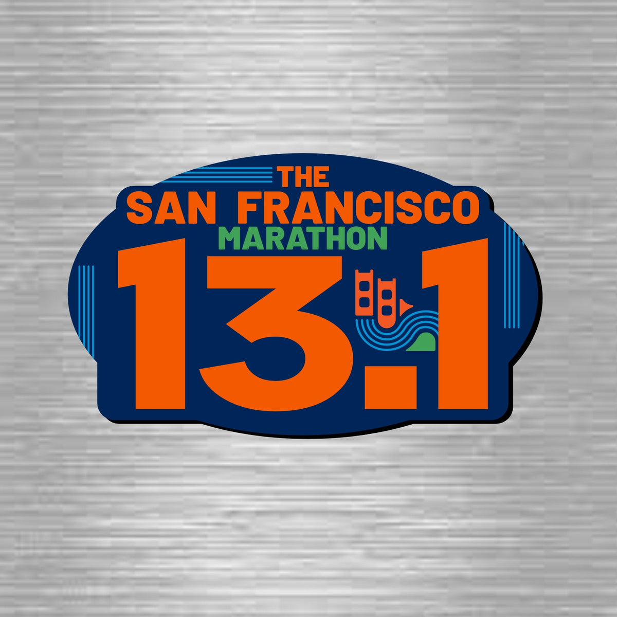 SFM Magnet - 13.1 Oval -Navy – The San Francisco Marathon Official Store