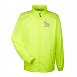 Men's Tech Zip Windbreaker -Hi Viz- Embroidery