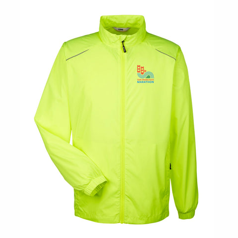 Men's Tech Zip Windbreaker -Hi Viz- Embroidery
