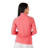 Women's Sueded Eco 1/4 Zip -Watermelon- Embroidery