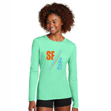 Women's LS Tech UPF50 Tee -Seafoam- Course