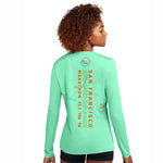 Women's LS Tech UPF50 Tee -Seafoam- Course