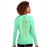 Women's LS Tech UPF50 Tee -Seafoam- Course
