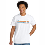 Adult Relaxed Heavyweight Tee -White- Stripes