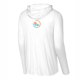Adult LS Tech UPF Sun Hoody -White- Stripes