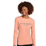 Women's LS Tech UPF50 Tee -Soft Coral- Art Deco