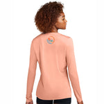 Women's LS Tech UPF50 Tee -Soft Coral- Art Deco