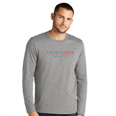 Unisex LS Fashion Eco Tee -Light Heather- Art Deco