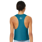 Women's Fashion Crop Tank -Teal- Windows