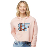 Women's Fleece Crop Hoody -Blush- Windows