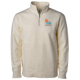 Adult Fleece 1/4 Zip -Bone- Embroidery
