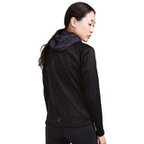 Women's CRAFT Zip Hooded Jacket -Black- Embroidery