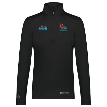 Women's Tech 1/4 Zip -Black- 2026 Finisher Embr.
