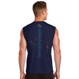 Men's Muscle Tech Tank -Navy- Course
