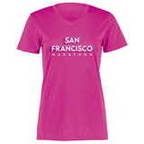 Women's Tech V-Neck Tee -Power Pink- Course