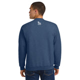 Adult Crew Sweatshirt -Blue Heather- Wavy