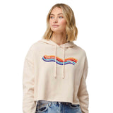 Women's Fleece Crop Hoody -Bone- Wavy