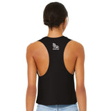 Women's Fashion Crop Tank -Black- Wavy