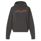 Women's Boxy Hoody -Pigment Black- Wavy