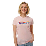 Women's Fashion Tee -Heather Pink- Wavy