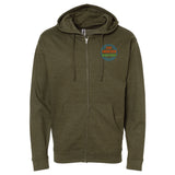 Adult Fleece Zip Hoody -Army Heather- LCP