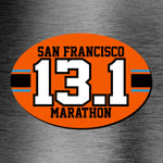 Magnet - Orange 'Big 13.1' Design - SF Marathon